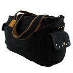 Jeanstasche Schwarz mit Kristall-Glassteinen – Schultertasche Strass C14