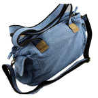 Jeanstasche Blau mit Kristall-Glassteinen – Schultertasche Strass C24