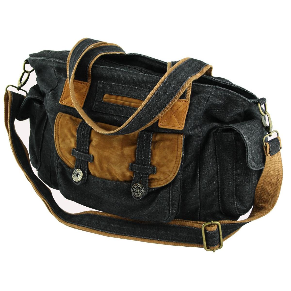 Jeanstasche / Schultertasche Sunny Schwarz
