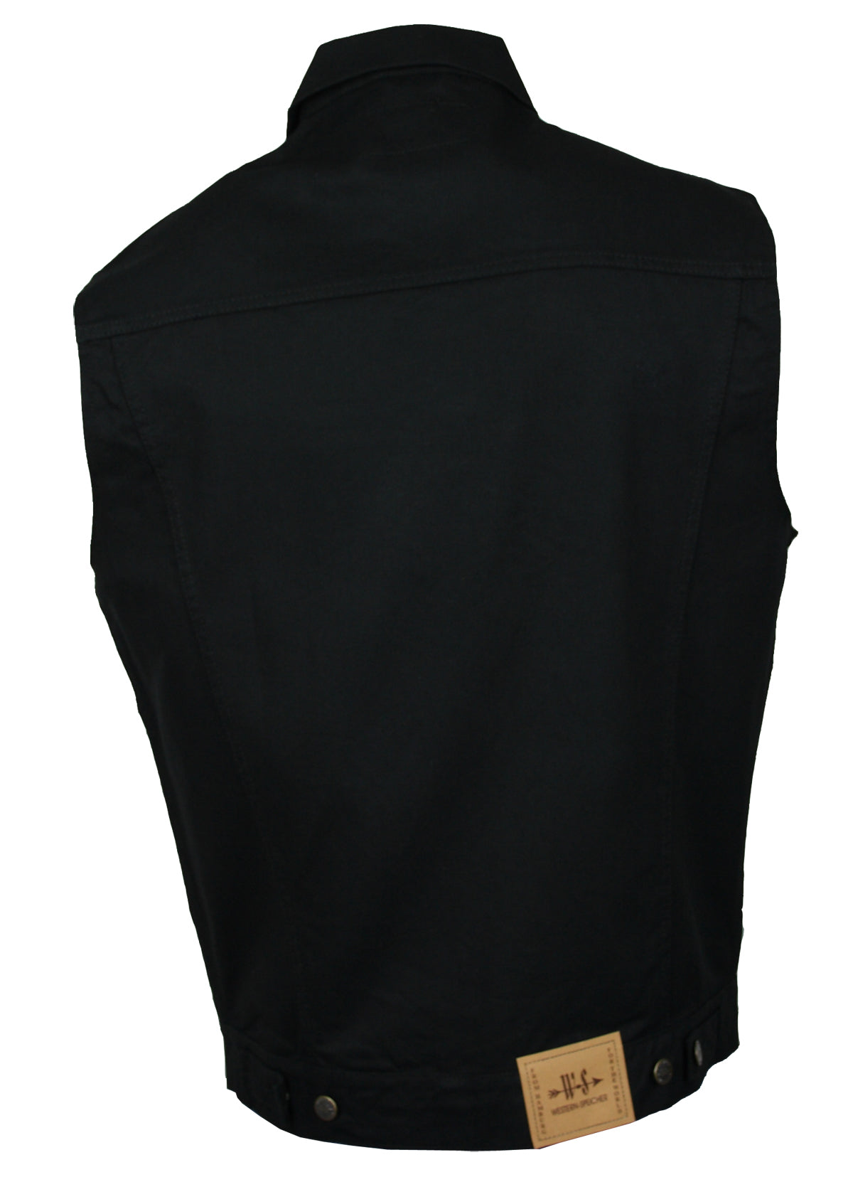Jeansweste Herren Denim Light Biker Weste Kutte schwarz S - 5XL