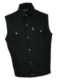 Jeansweste Herren Denim Light Biker Weste Kutte schwarz S - 5XL