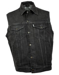 Jeansweste Herren Denim Biker Weste Kutte grau S - 4XL