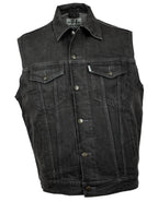 Jeansweste Herren Denim Biker Weste Kutte grau S - 4XL