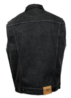 Jeansweste Herren Denim Biker Weste Kutte grau S - 4XL