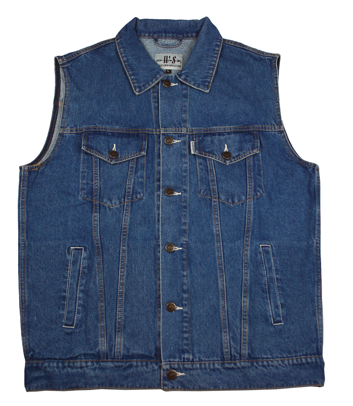 Jeansweste Herren Denim Biker Weste Kutte blau S - 5XL