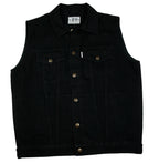 Jeansweste Bull Herren Denim Biker Weste Kutte schwarz S - 5XL