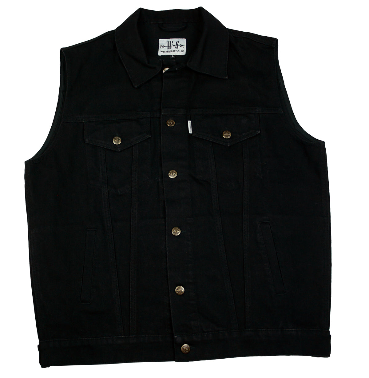 Jeansweste Bull Herren Denim Biker Weste Kutte schwarz S - 5XL