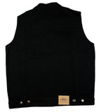 Jeansweste Bull Herren Denim Biker Weste Kutte schwarz S - 5XL