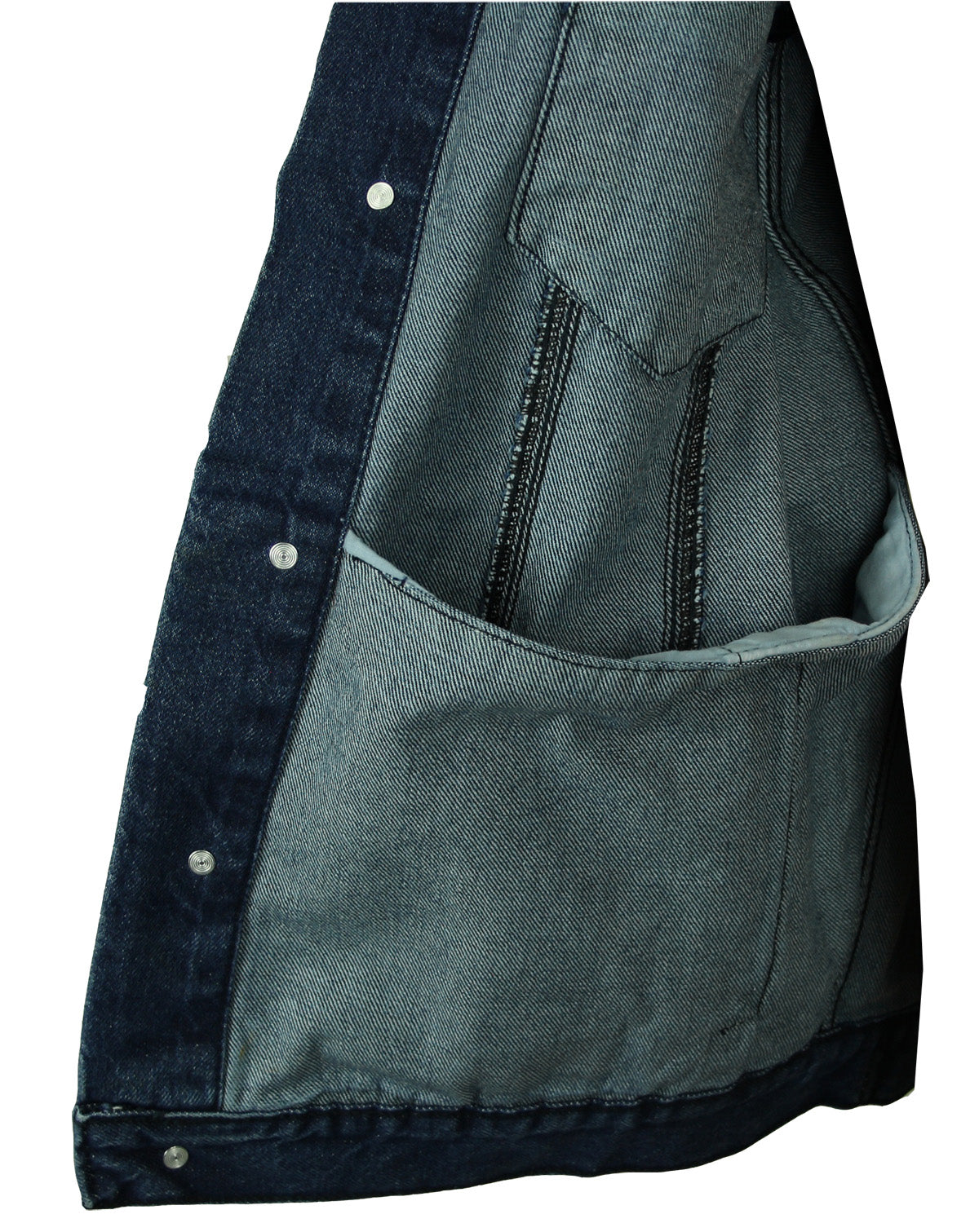 Jeansweste Herren Denim Biker Weste Kutte dunkelblau S - 4XL