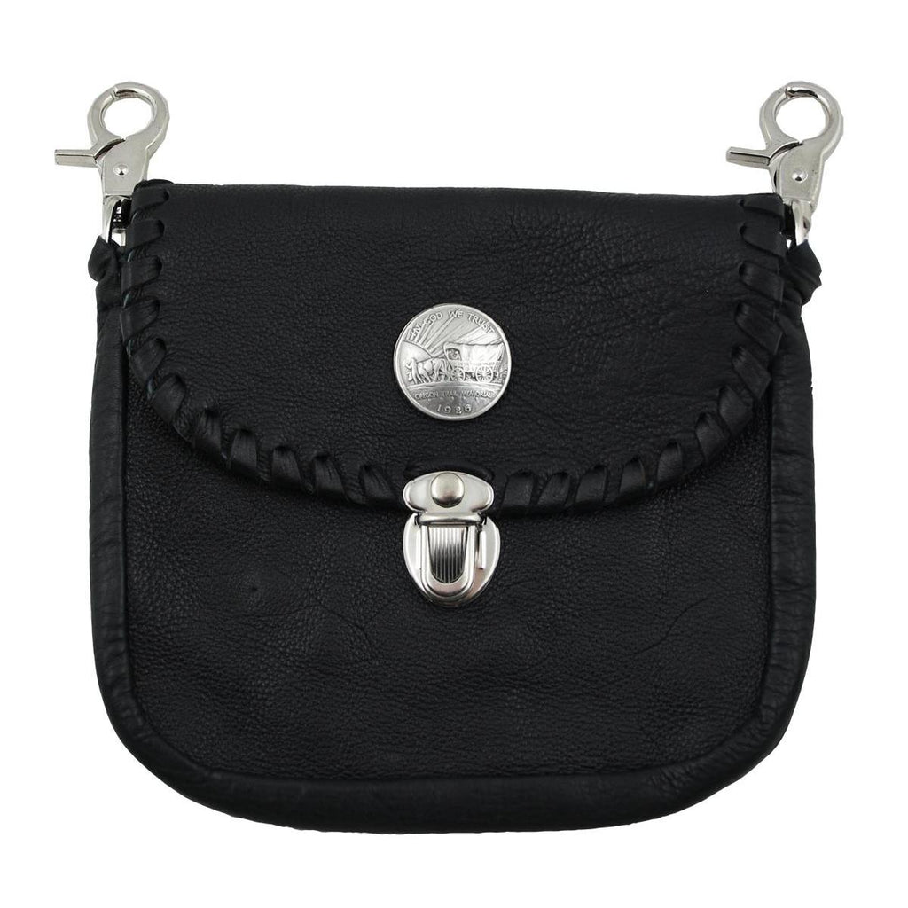 Festival Tasche Gürteltasche Hüfttasche Geldbörse Leder mit Karabiner K27