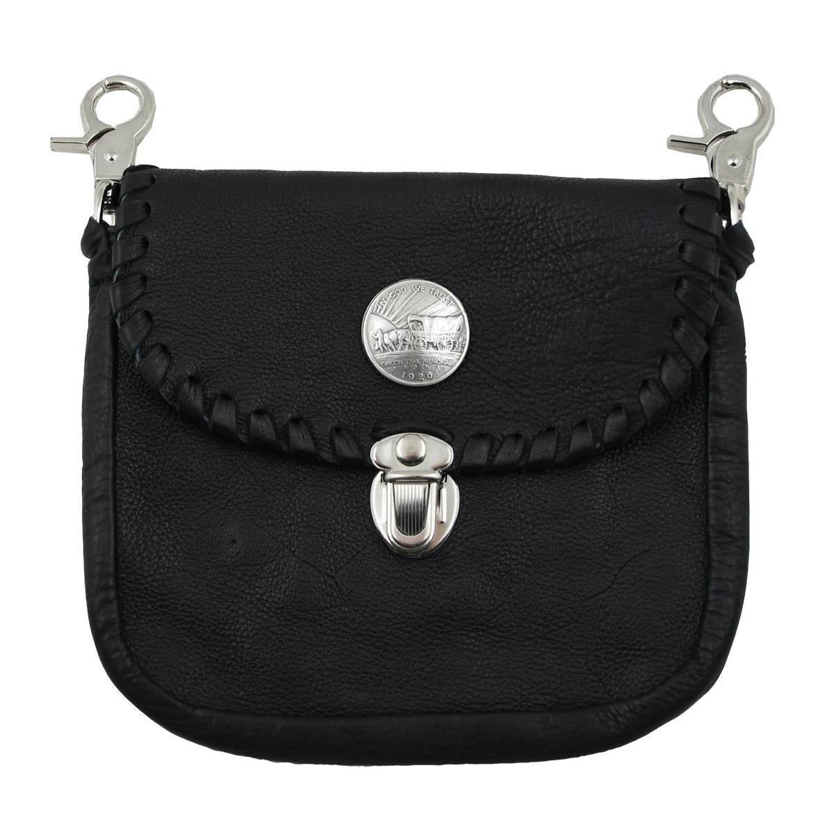 Festival Tasche Gürteltasche Hüfttasche Geldbörse Leder mit Karabiner K27