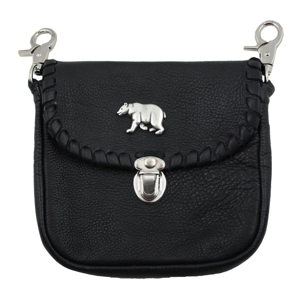 Festival Tasche Gürteltasche Hüfttasche Geldbörse Leder mit Karabiner K28