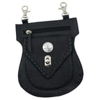 Festival Tasche Gürteltasche Hüfttasche Geldbörse Leder mit Karabiner K36