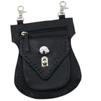 Festival Tasche Gürteltasche Hüfttasche Geldbörse Leder mit Karabiner K39