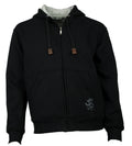 Kapuzenjacke Sweatjacke Baumwolle Schwarz S - 3XL