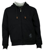 Kapuzenjacke Sweatjacke Baumwolle Schwarz S - 3XL