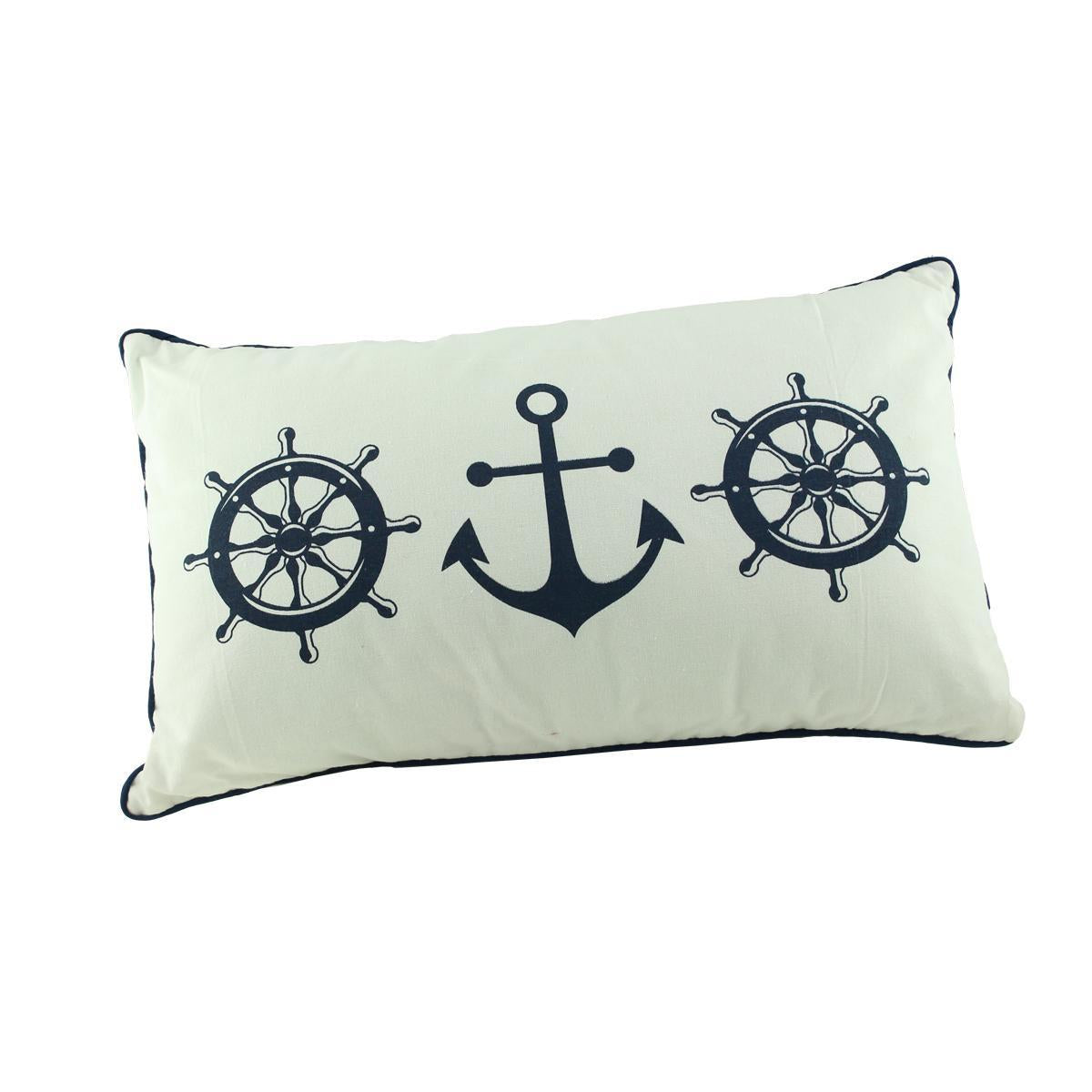 Maritimes Dekokissen in Beige – Zierkissen 50 × 30 cm
