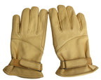 Leder Western Biker Reit Handschuhe gefüttert Natur S-2XL