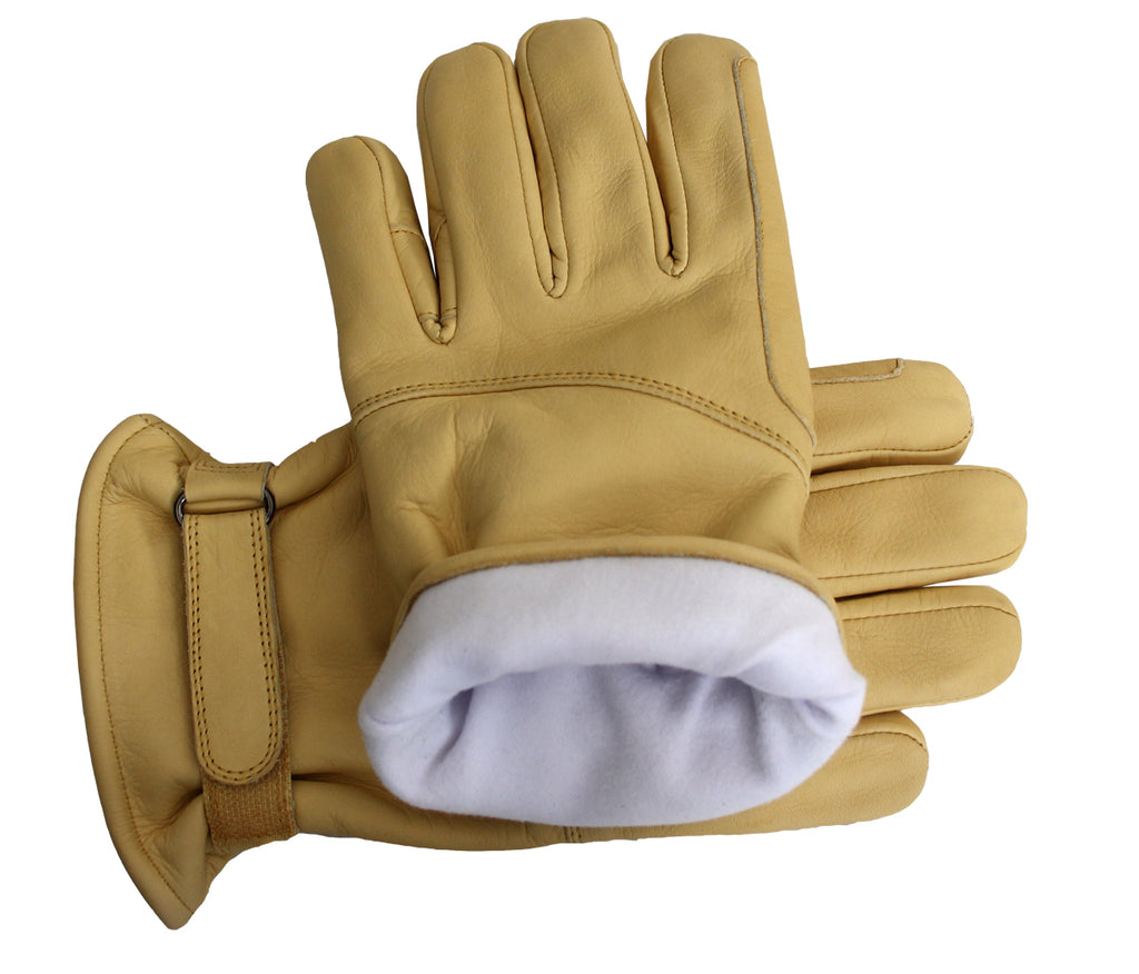 Leder Western Biker Reit Handschuhe gefüttert Natur S-2XL
