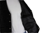 Herren Wildlederweste Leder Weste Biker Kutte Del Rio schwarz S bis 4XL