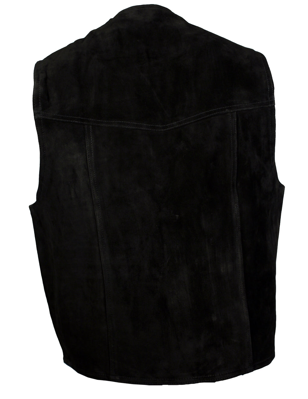 Herren Wildlederweste Leder Weste Biker Kutte Del Rio schwarz S bis 4XL