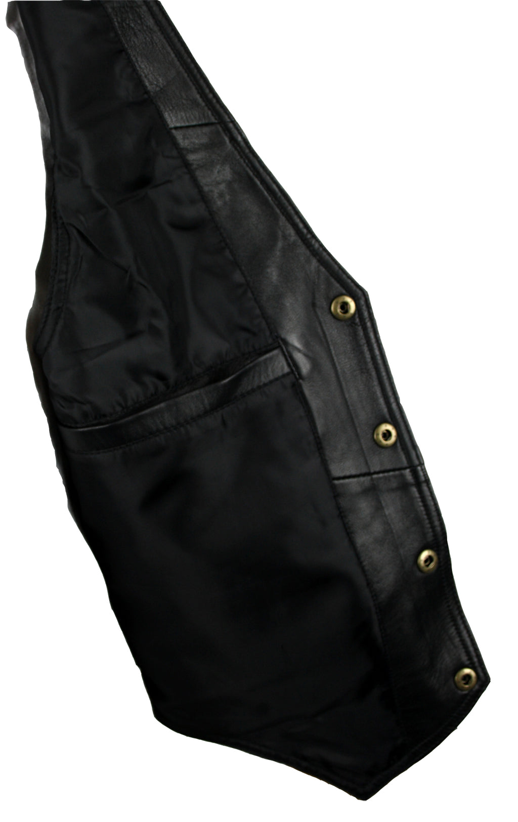 Herren Weste Lammnappa Leder Schwarz Denver S bis 4XL
