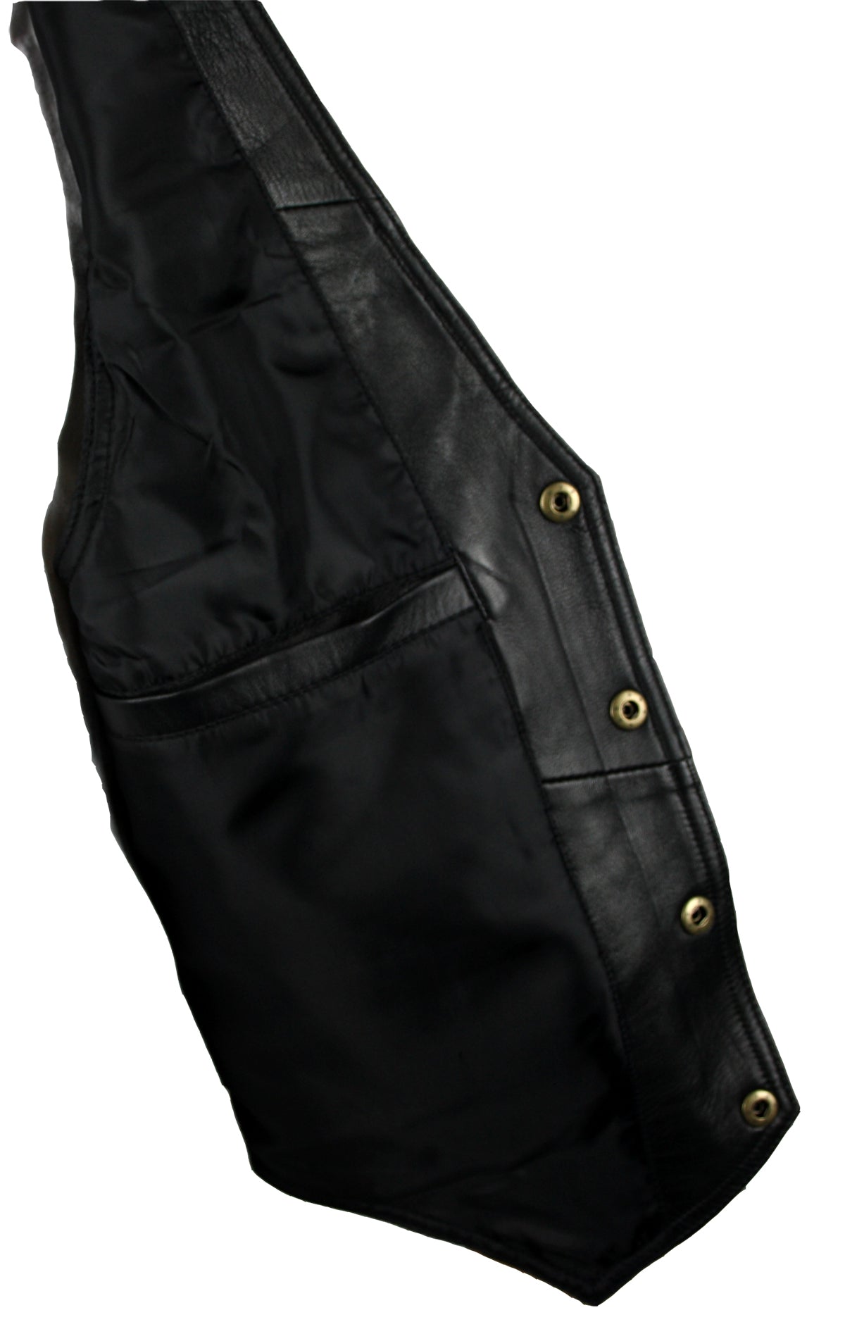 Herren Weste Lammnappa Leder Schwarz Denver S bis 4XL