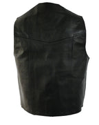 Herren Rindlederweste Leder Weste Biker Kutte El Paso schwarz S bis 5XL