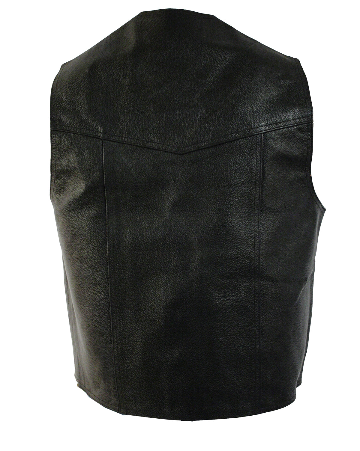 Herren Rindlederweste Leder Weste Biker Kutte El Paso schwarz S bis 5XL