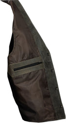 Herren Lederweste Kutte Biker Weste Antik Braun Laredo S - 5XL