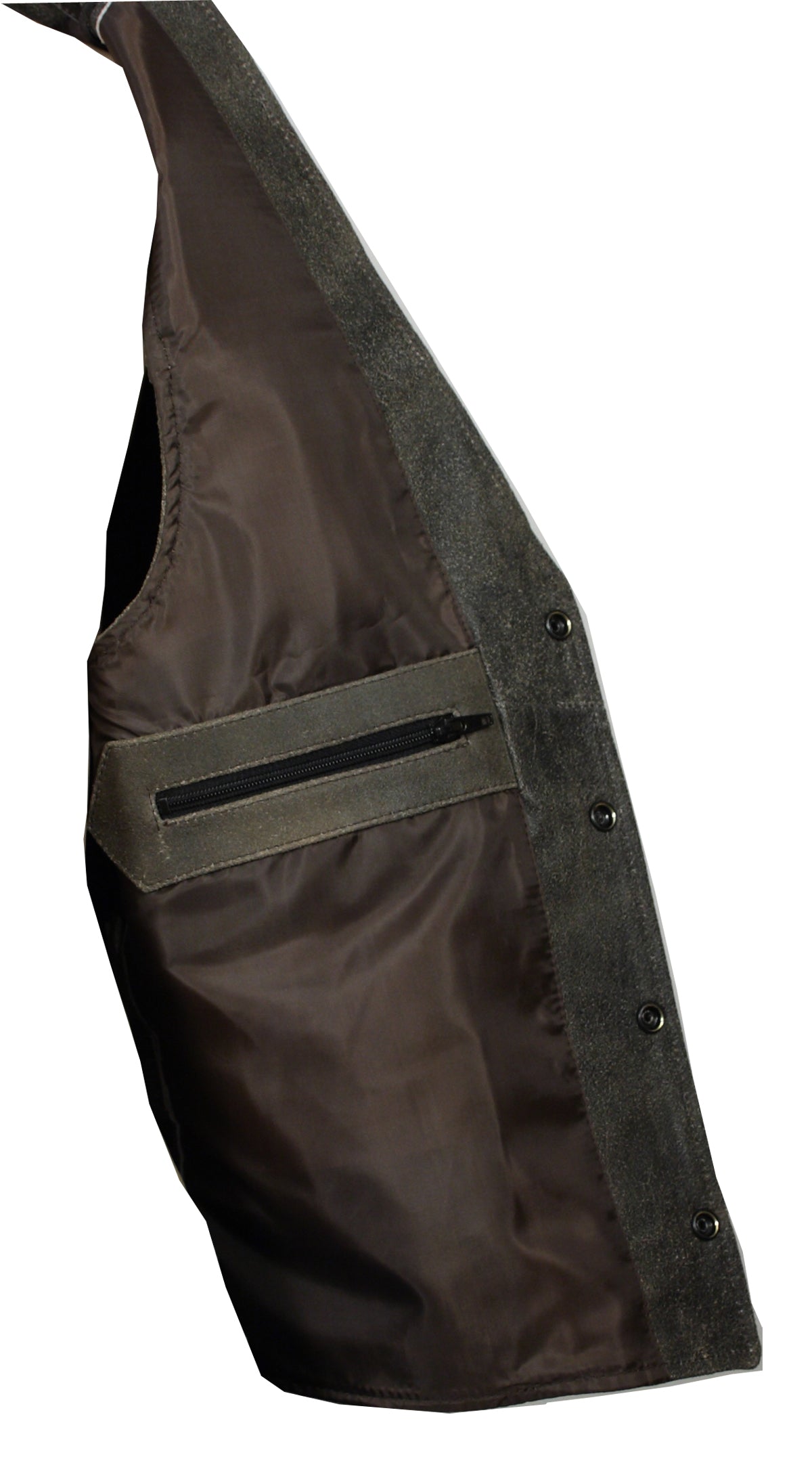 Herren Lederweste Kutte Biker Weste Antik Braun Laredo S - 5XL