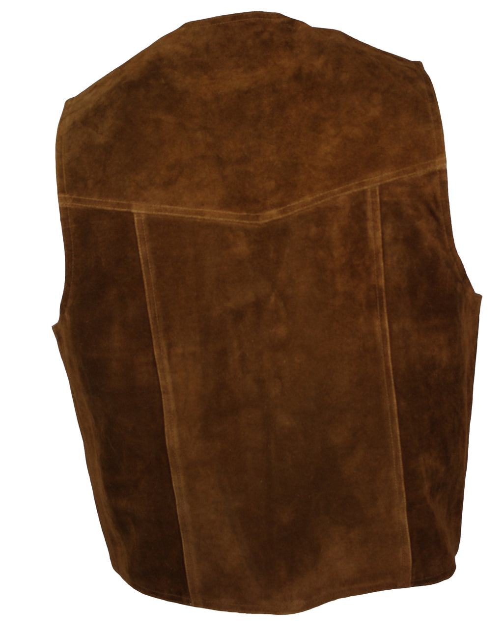Herren Wildlederweste Leder Weste San Diego Braun S - 5XL