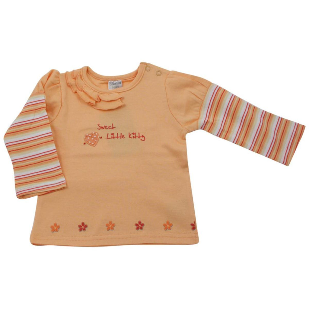 Baby & Kleinkinder Mädchen Langarm-Shirt "Kitty" – 100% Baumwolle, Gr. 68–86