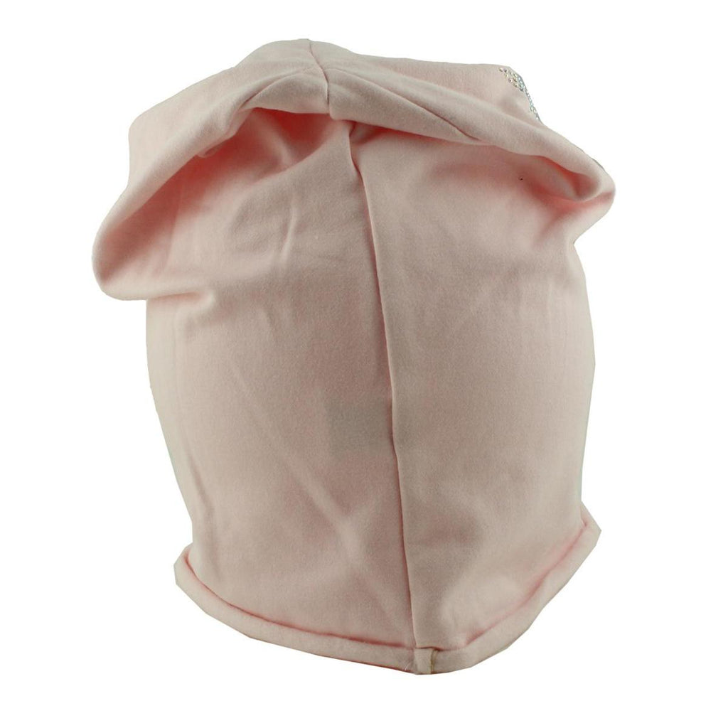 Mütze Beanie Damen Glitzer mit Strass Applikationen Sterne Rosa B10 onesize