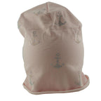 Mütze Beanie Damen Glitzer mit Strass Applikationen Anker Rosa B06 onesize