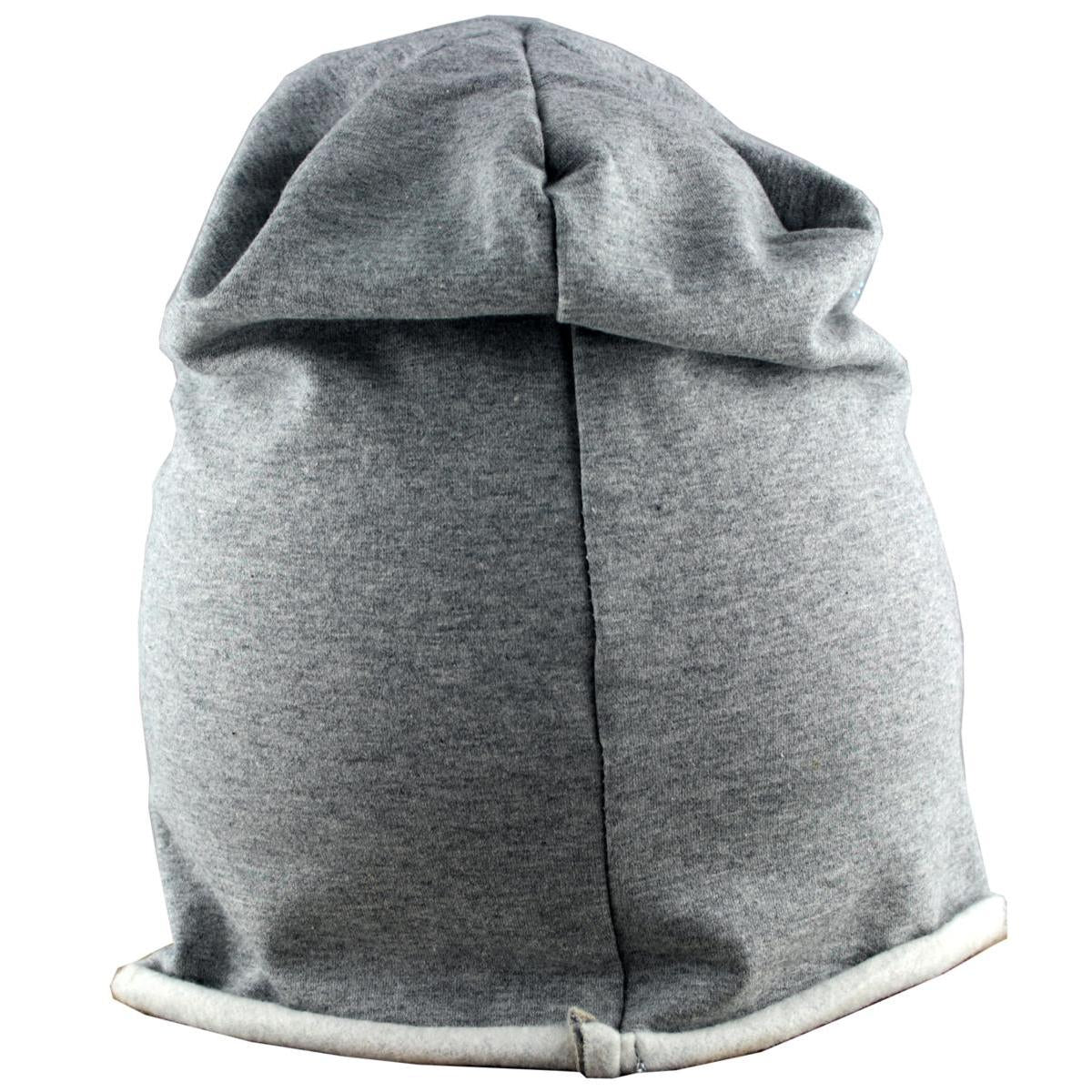 Mütze Beanie Damen Glitzer mit Strass Applikationen Stern Hellgrau B03 onesize