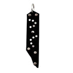 Schlüsselanhänger Leder Strass Swarovski-Elements SA343
