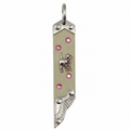 Schlüsselanhänger Leder Strass Swarovski-Elements SA152