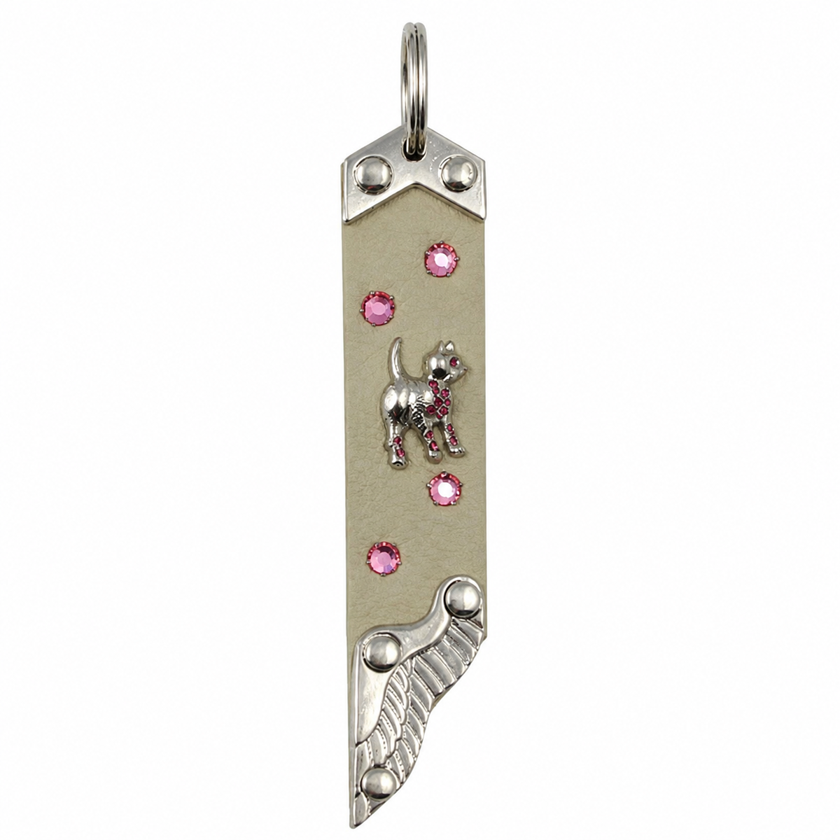 Schlüsselanhänger Leder Strass Swarovski-Elements SA152