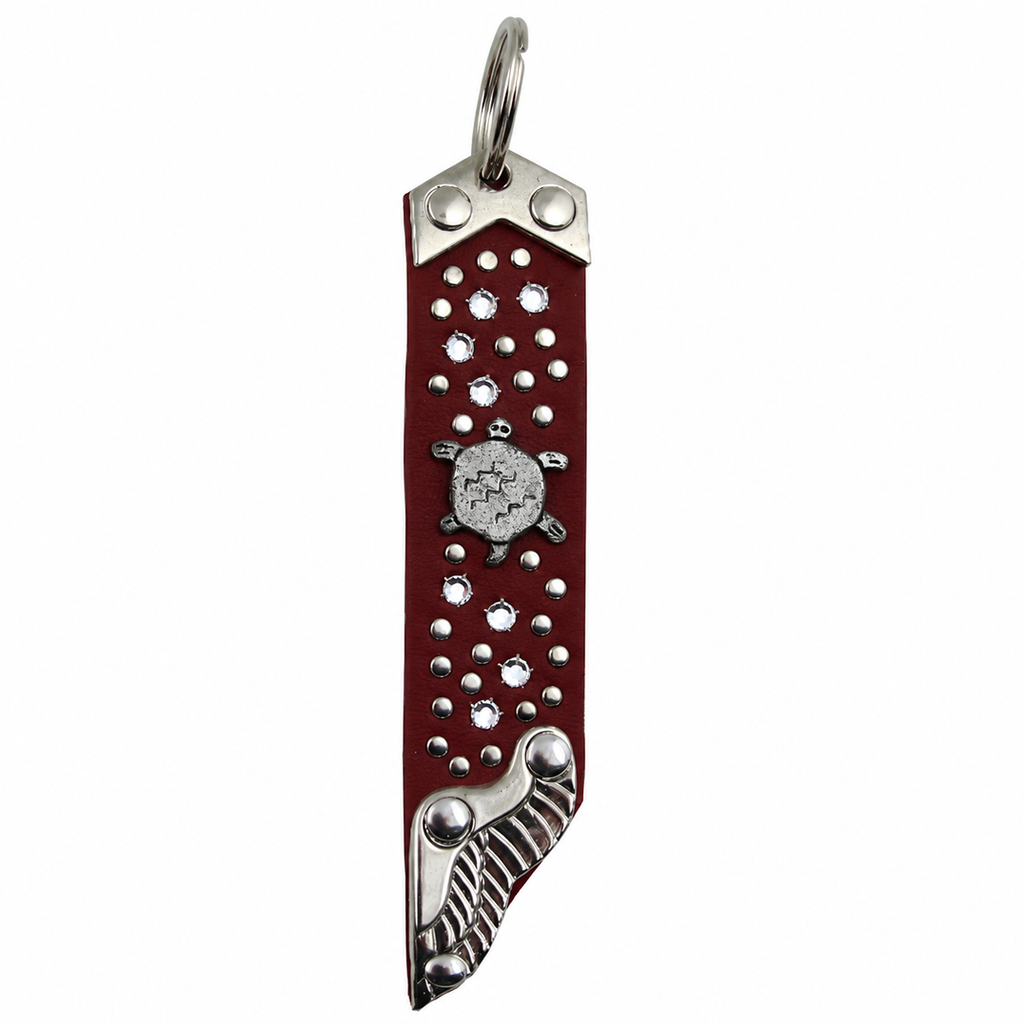 Schlüsselanhänger Leder Strass Swarovski-Elements SA307