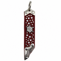 Schlüsselanhänger Leder Strass Swarovski-Elements SA307