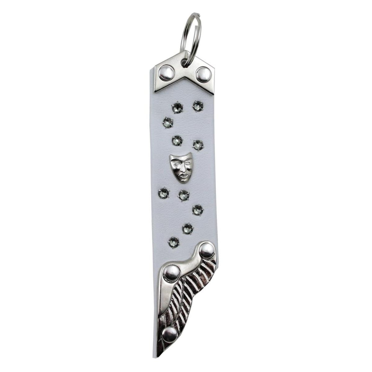 Schlüsselanhänger Leder Strass Swarovski-Elements SA311