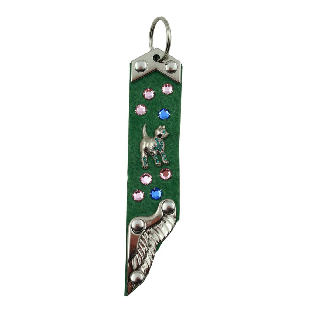 Schlüsselanhänger Leder Strass Swarovski-Elements SA337