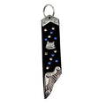 Schlüsselanhänger Leder Strass Swarovski-Elements SA343