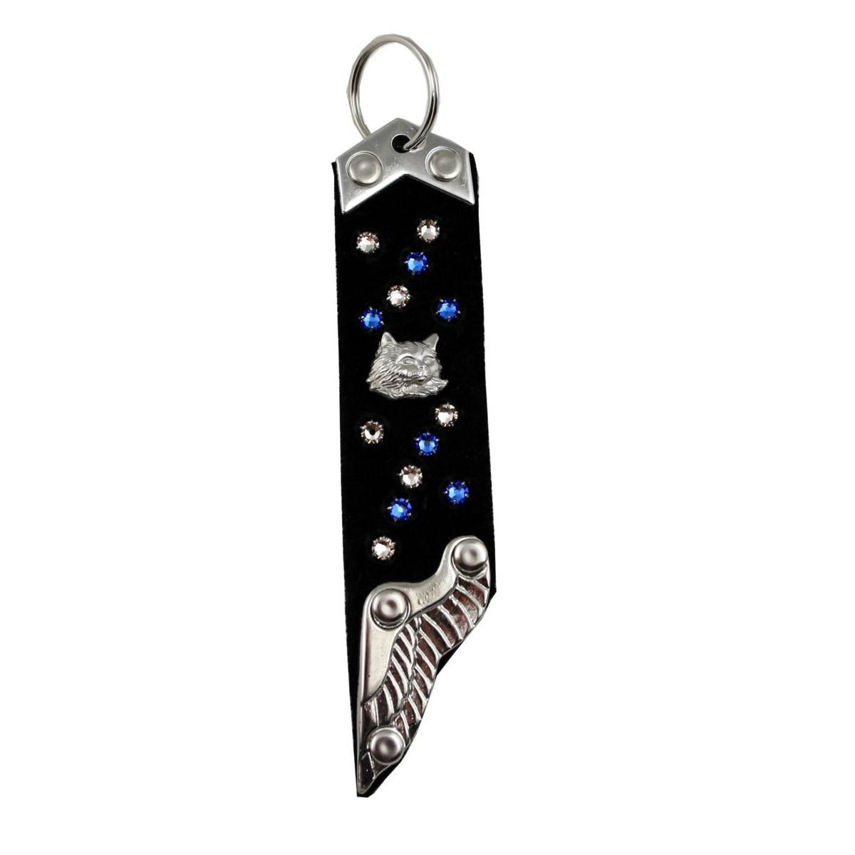 Schlüsselanhänger Leder Strass Swarovski-Elements SA343