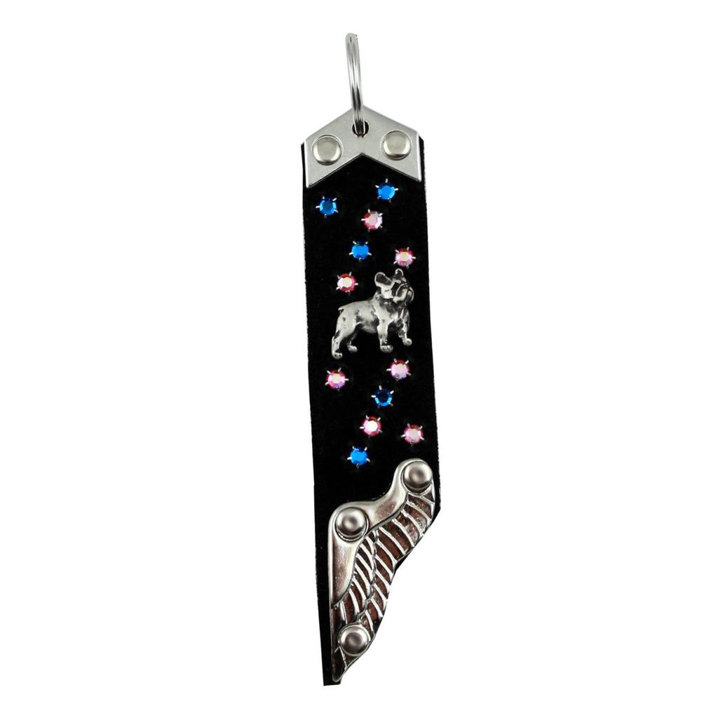 Schlüsselanhänger Leder Strass Swarovski-Elements SA345