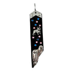 Schlüsselanhänger Leder Strass Swarovski-Elements SA345