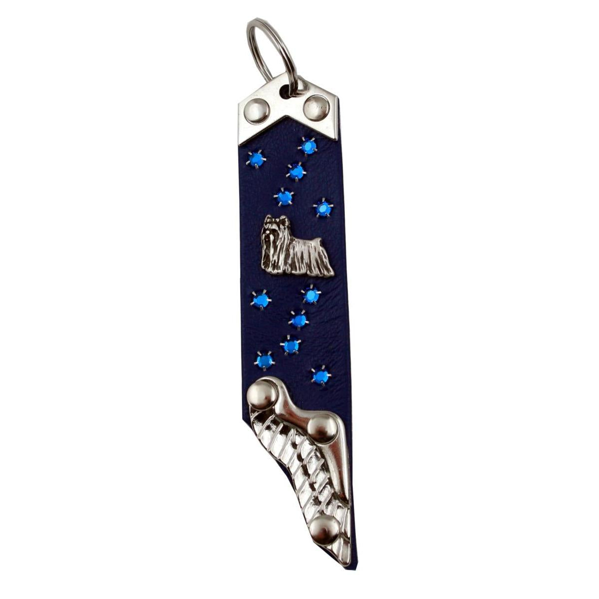 Schlüsselanhänger Leder Strass Swarovski-Elements SA351