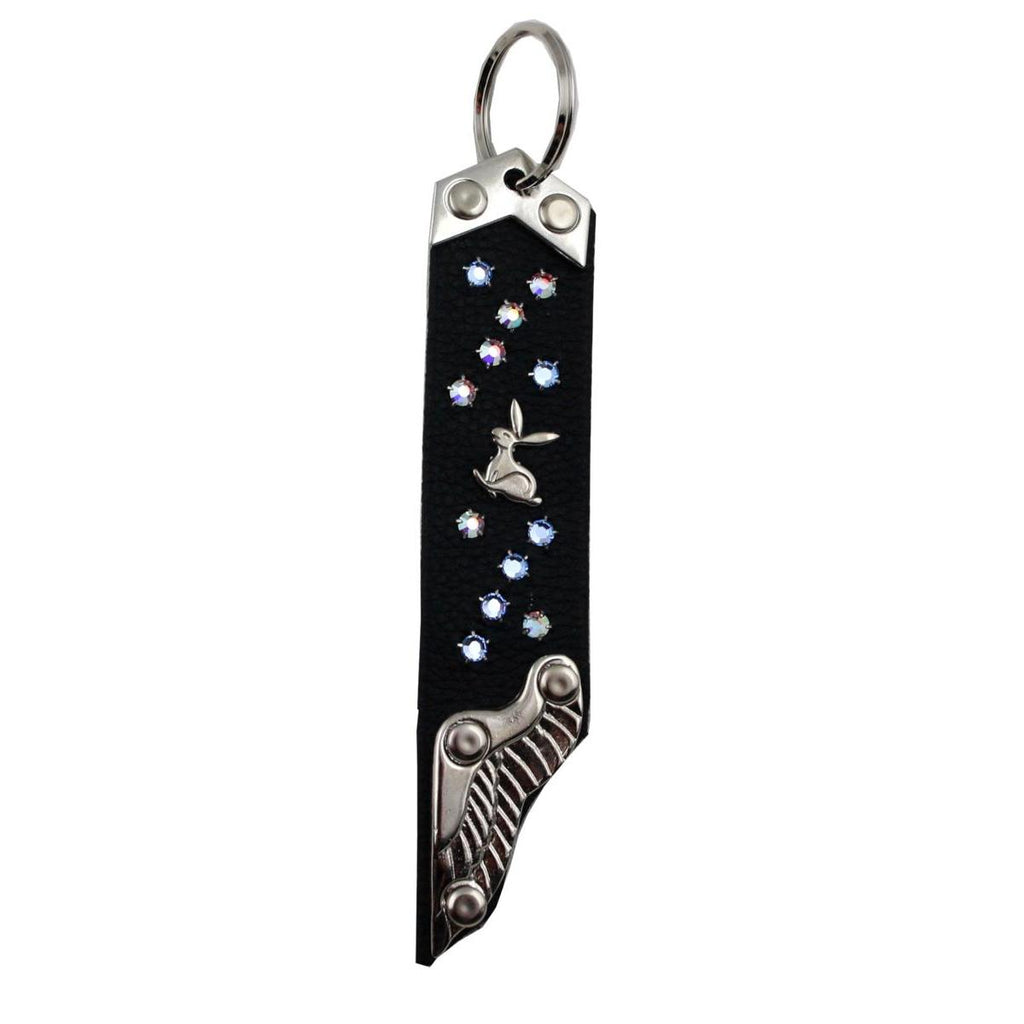 Schlüsselanhänger Leder Strass Swarovski-Elements SA358
