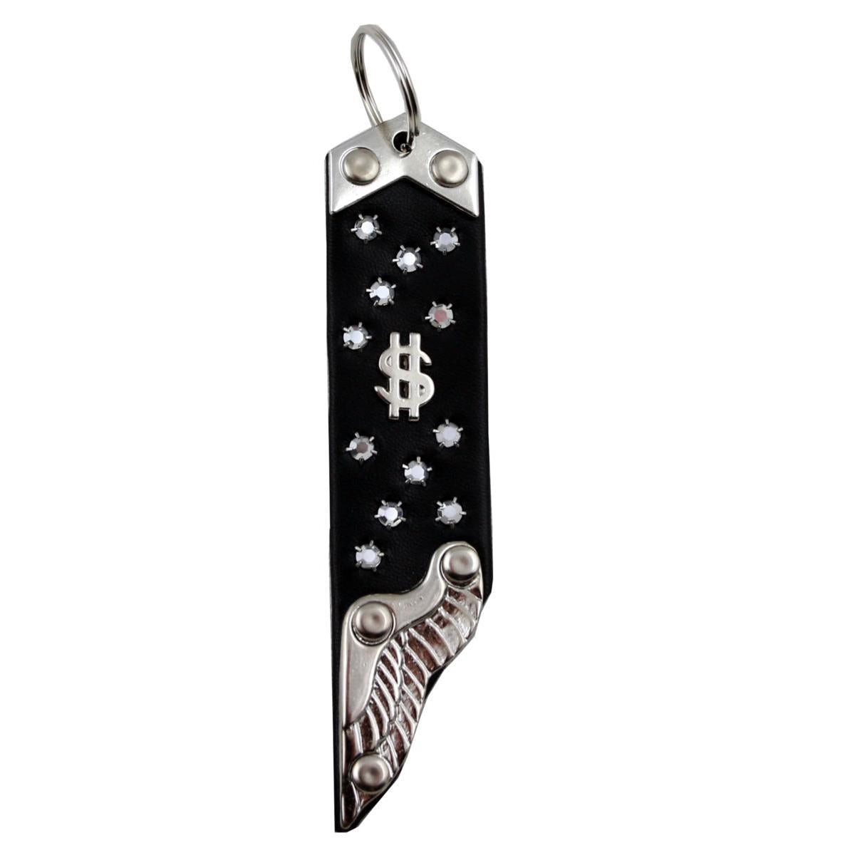 Schlüsselanhänger Leder Strass Swarovski-Elements SA361